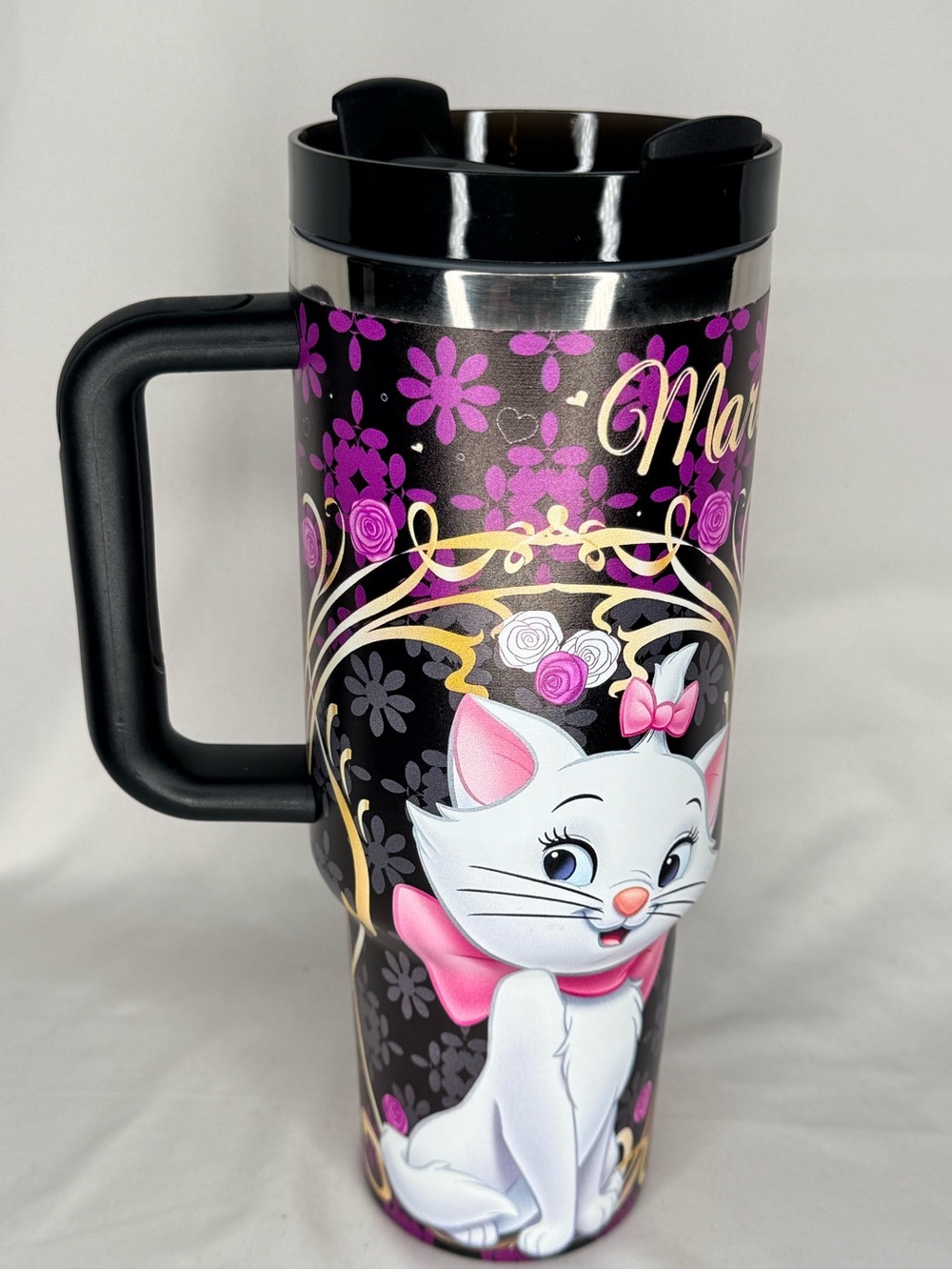 The Aristocats Marie Black & Purple 40oz Insulated Tumbler - Picture 2 of 6